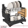 Сушарка для посуду двоярусна Zortiva Black (5904576554828)
