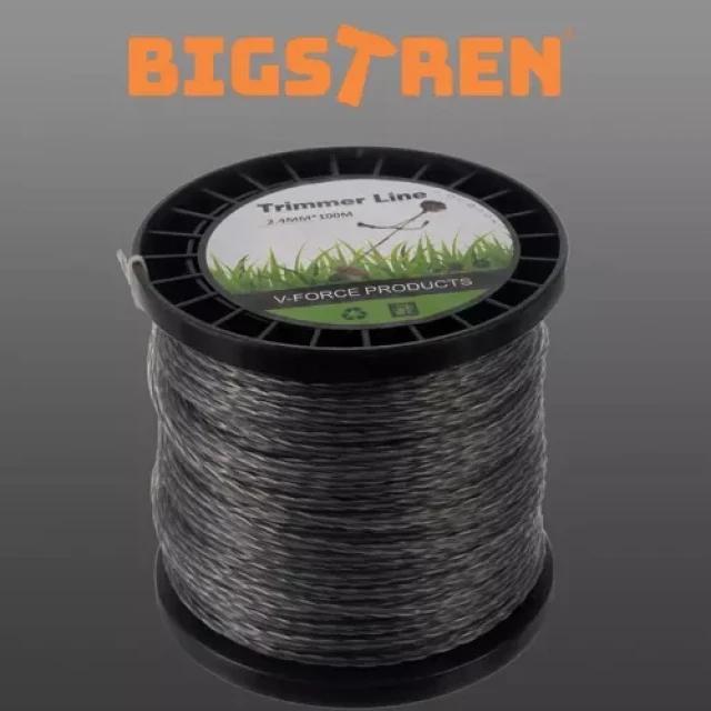 Волосінь армована Bigstren 2,4 мм x 100 м квадратна (5904665712191)