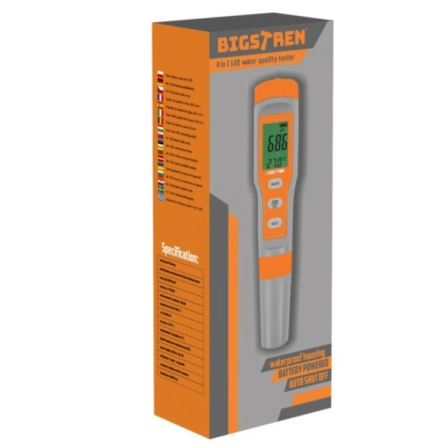 Тестер якості води Bigstren 4 в 1 pH LED (5904665712474)