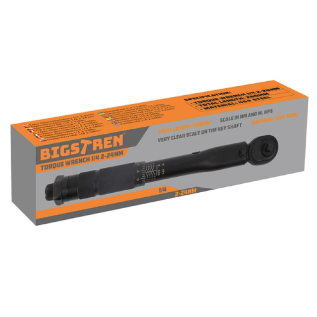 Ключ динамометричний Bigstren 1/4 2-24 Нм (5904665712580)
