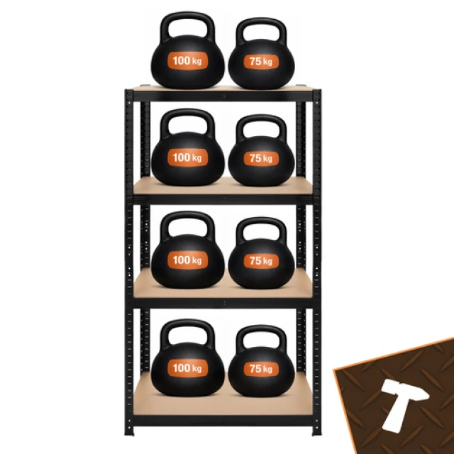 Стелаж для гаража Bigstren 150×75×30 см Black (5904665712924)