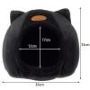Домик для кошек Purlov плюшевый с ушками Black (5904665713266)