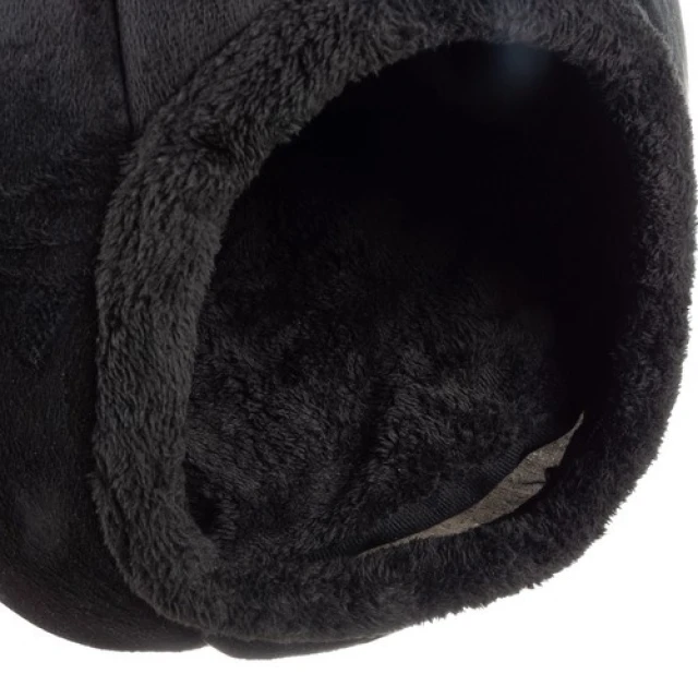 Домик для кошек Purlov плюшевый с ушками Black (5904665713266)
