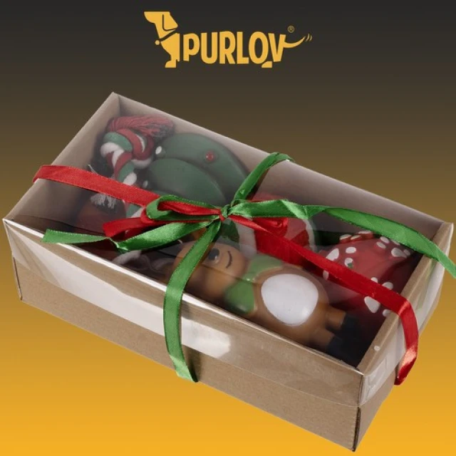 Набір іграшок для собак Purlov Різдвяний 6 шт (5904665713327)