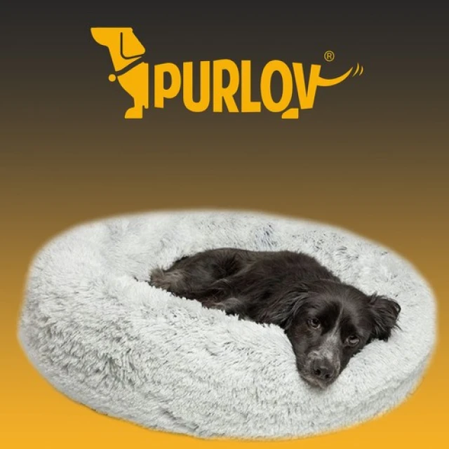 Лежак для собак Purlov M Grey (5904665713334)