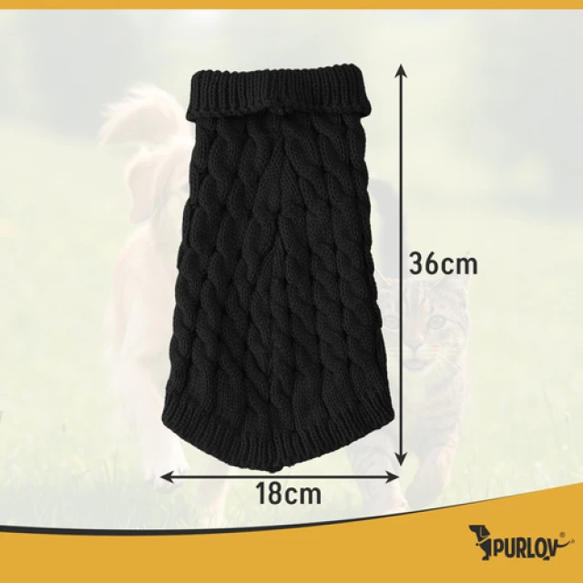 Одяг для собак і котів Purlov L Black (5904665713785)