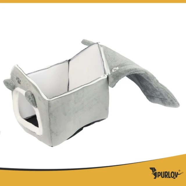 Лежак-домик для кошек Purlov Grey (5904665713860)