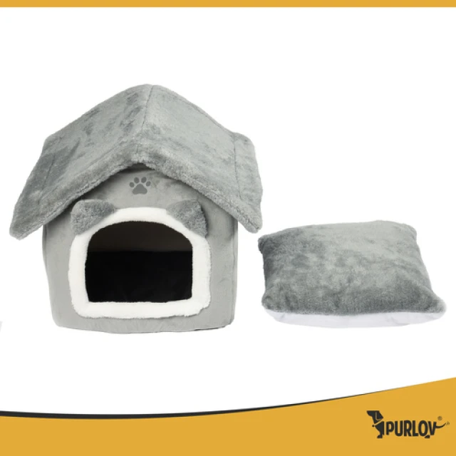 Лежак-домик для кошек Purlov Grey (5904665713860)