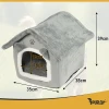 Лежак-домик для кошек Purlov Grey (5904665713860)