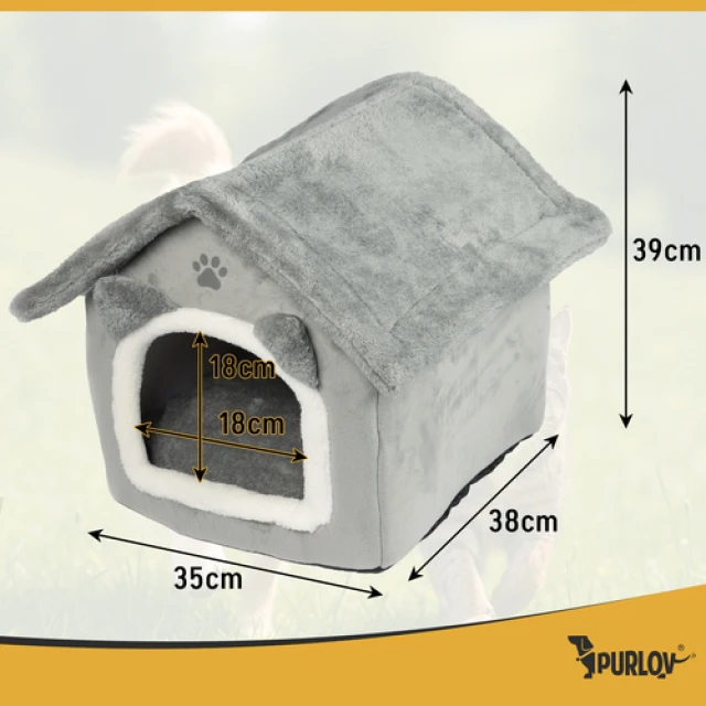 Лежак-домик для кошек Purlov Grey (5904665713860)