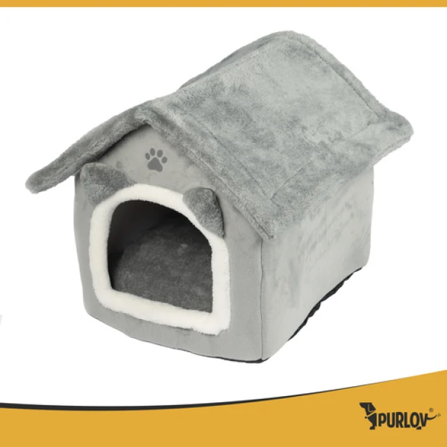 Лежак-домик для кошек Purlov Grey (5904665713860)