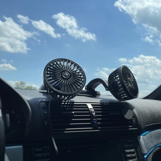 Вентилятор для автомобіля подвійний Xtrobb 12V (5904665714331)