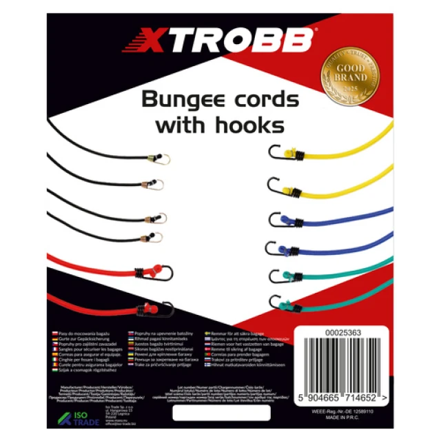 Гумові стропи для кріплення багажу Xtrobb 12 шт (5904665714652)