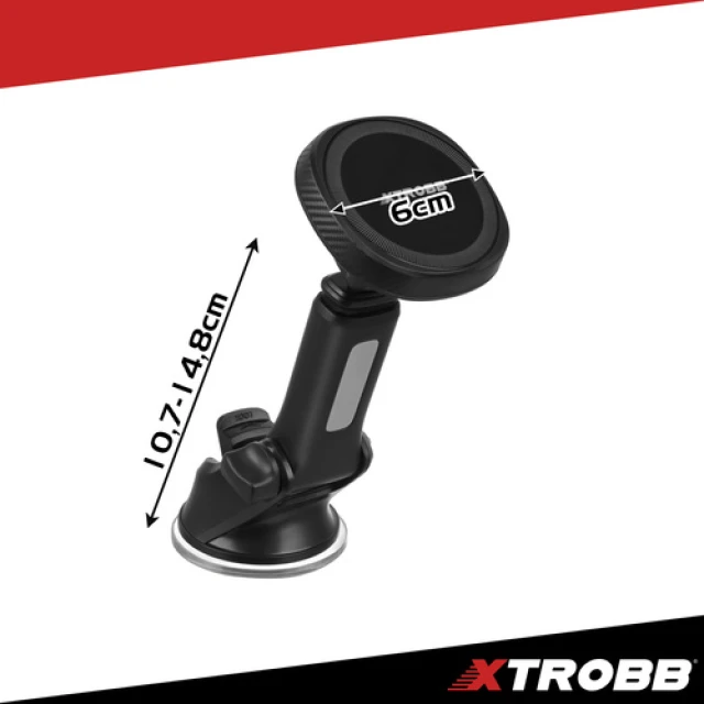Автомобільний тримач для телефону магнітний Xtrobb MagSafe з присоскою (5904665714751)