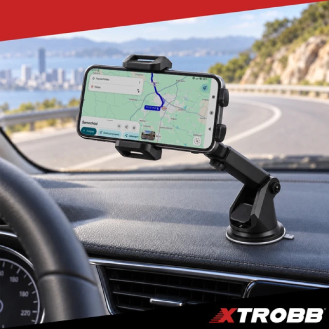 Автомобільний тримач для телефону Xtrobb телескопічний з присоскою (5904665714782)