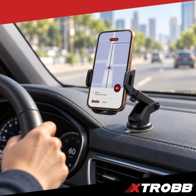 Автомобільний тримач для телефону Xtrobb телескопічний з присоскою (5904665714782)