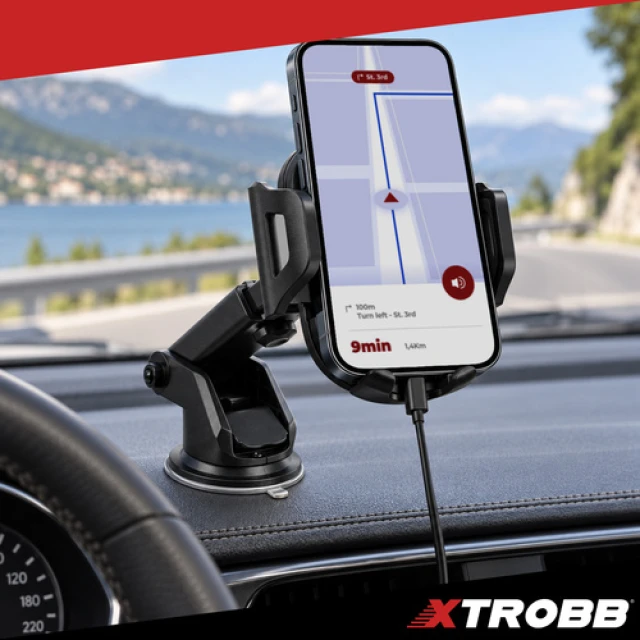 Автомобільний тримач для телефону Xtrobb телескопічний з присоскою (5904665714782)
