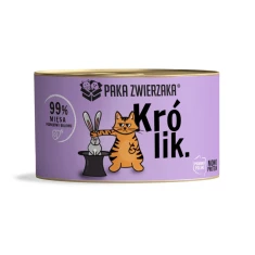Вологий корм для котів PAKA ZWIERZAKA з кроликом 200 г (5904806564689)