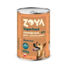 Вологий корм для собак ZOYA Superfood з ягням 400 г (5904844580214)