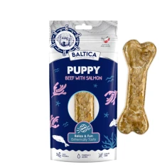 Кость для щенков BALTICA Excellent Bone Snack с говядиной и лососем 1 шт (5904870034613)
