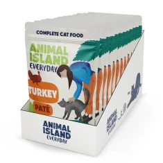 Вологий корм для котів ANIMAL ISLAND паштет з індичкою 12 шт x 100 г (5904905080424)