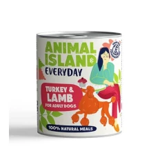 Вологий корм для собак ANIMAL ISLAND з індичкою та ягням 800 г (5904905080707)