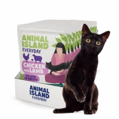 Вологий корм для котів ANIMAL ISLAND з куркою та ягням 12 шт x 85 г (5904905084798)