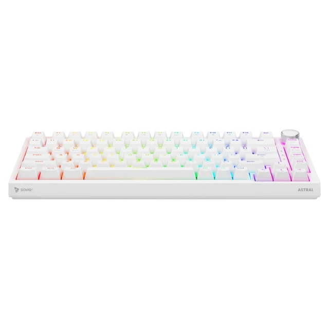 Клавіатура Savio Astral механічна Outemu White Jade RGB White (5905106070153)