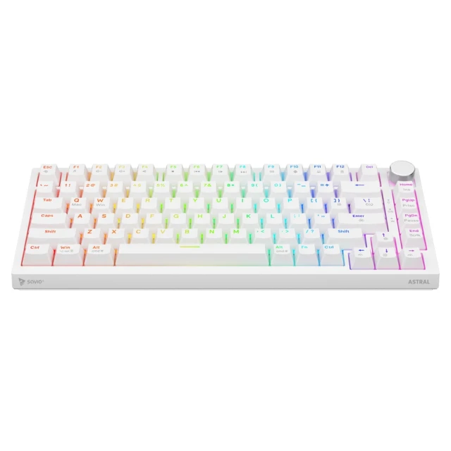 Клавіатура Savio Astral механічна Outemu White Jade RGB White (5905106070153)