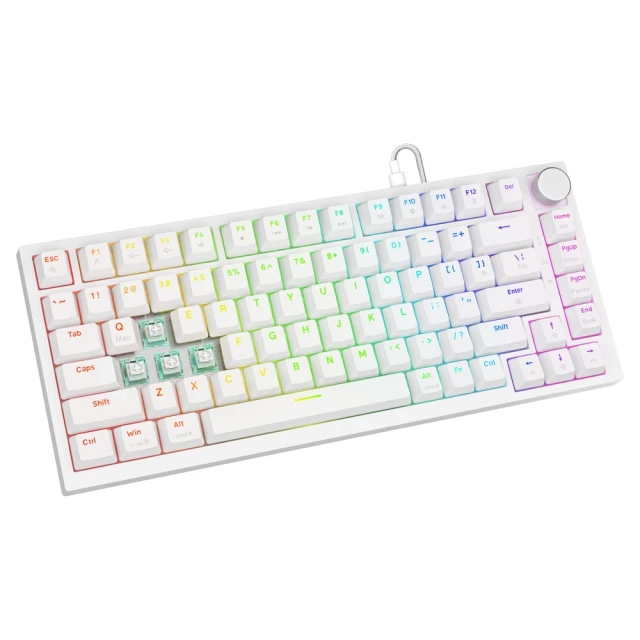 Клавіатура Savio Astral механічна Outemu White Jade RGB White (5905106070153)