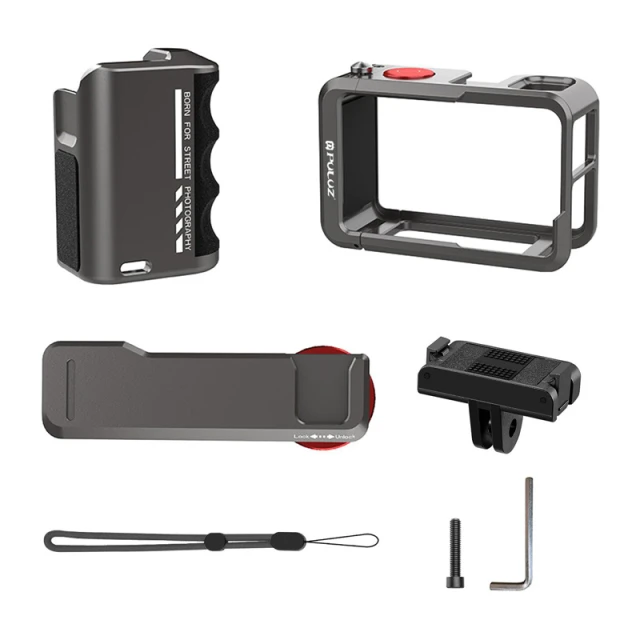 Металевий захисний корпус Puluz з кріпленням для DJI Osmo Action 5 Pro/Action 4/Action 3 (PU1058TS)