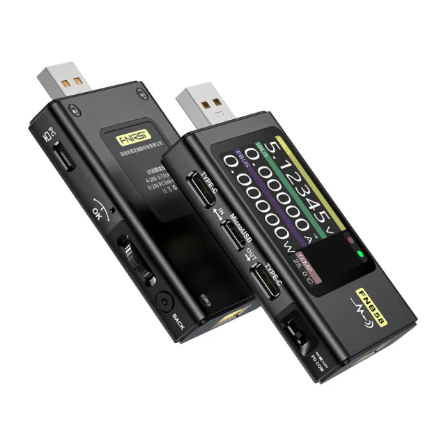 Тестер порту USB FNIRSI FNB58 Black (5905156102200)