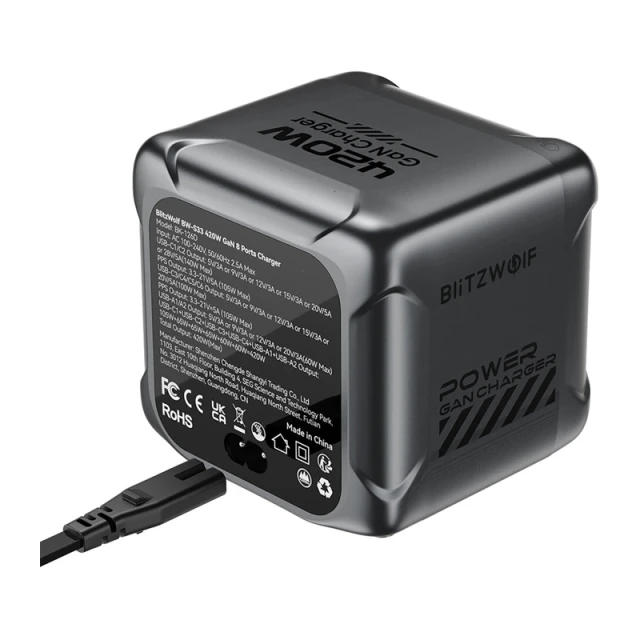Зарядная станция BlitzWolf BW-S33 420W 8 портов (5905156104518)