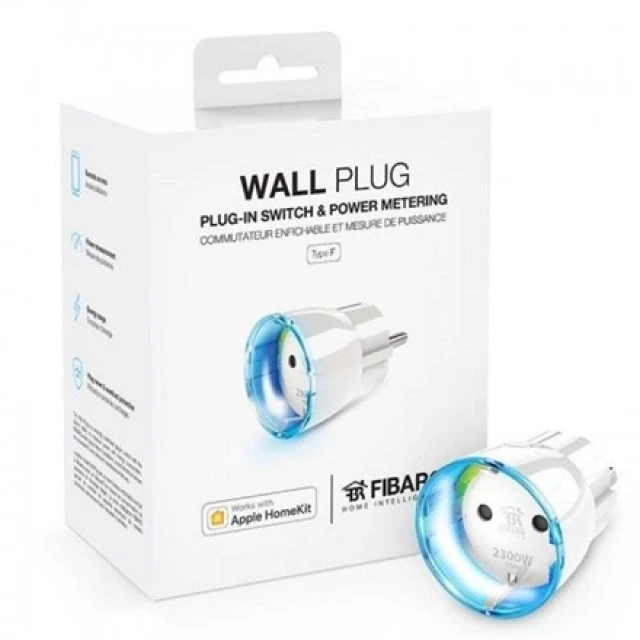 Розумна розетка тип Fibaro F Apple HomeKit White (5905279987852)