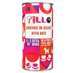Вологий корм для собак Tillo з яловичиною 1250 г (5905342259046)