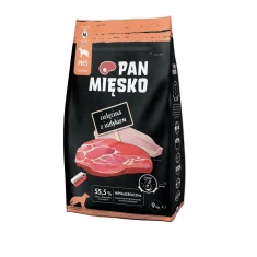 Сухой корм для собак PAN MIĘSKO с телятиной и индейкой M 9 кг (5905342292333)