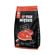Сухой корм для собак PAN MIĘSKO с говядиной, козлятиной и овощами 9 кг (5905342292364)