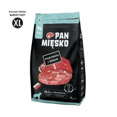 Сухий корм для собак PAN MIĘSKO зі свининою і кабаном XL 9 кг (5905342292395)