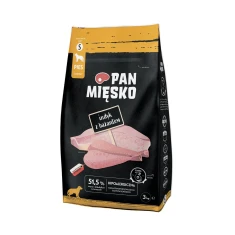 Сухий корм для собак PAN MIĘSKO з індичкою та фазаном S 3 кг (5905342292418)