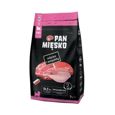 Сухий корм для цуценят PAN MIĘSKO з телятиною та перепілкою XS 3 кг (5905342292449)