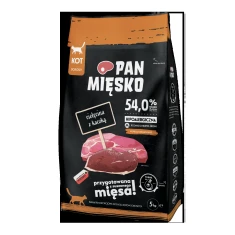 Сухой корм для кошек PAN MIĘSKO с телятиной и уткой 5 кг (5905342292609)