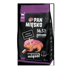 Сухий корм для котів PAN MIĘSKO з телятиною та креветками 5 кг (5905342292685)