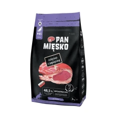 Сухий корм для собак PAN MIĘSKO з телятиною та ягням M 3 кг (5905342293613)