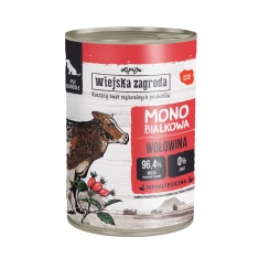 Влажный корм для собак Wiejska Zagroda Monobiałkowa с говядиной 400 г (5905342297390)