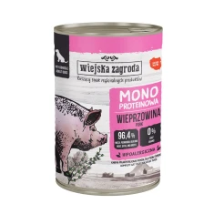 Влажный корм для собак Wiejska Zagroda Monobiałkowa со свининой 400 г (5905342297406)