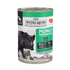 Влажный корм для собак Wiejska Zagroda Монобелковый с кабаном 400 г (5905342297444)