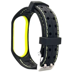 Ремінець Beline Sport для Xiaomi Mi Band 4/3 Black Lime (5905359814184)