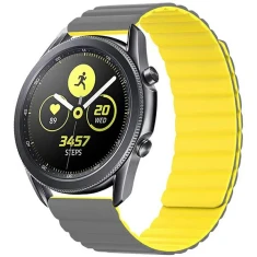 Універсальний ремінець Beline Magnetic для Android 20 mm Gray Yellow (5905359814351)