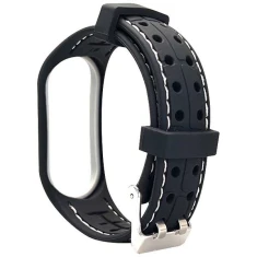 Ремінець Beline Sport для Xiaomi Mi Band 7 Black White (5905359814481)