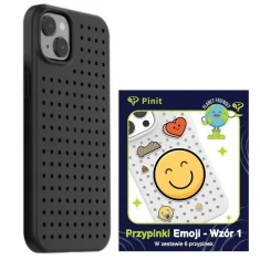Чохол Pinit Dynamic Emoji для iPhone 15 Plus | 14 Plus Black with MagSafe (5905359817260)